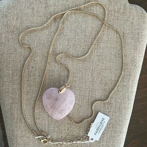 Park Lane Jewelry Rosy Necklace Genuine Pink Rose Quartz heart necklace 3D0205